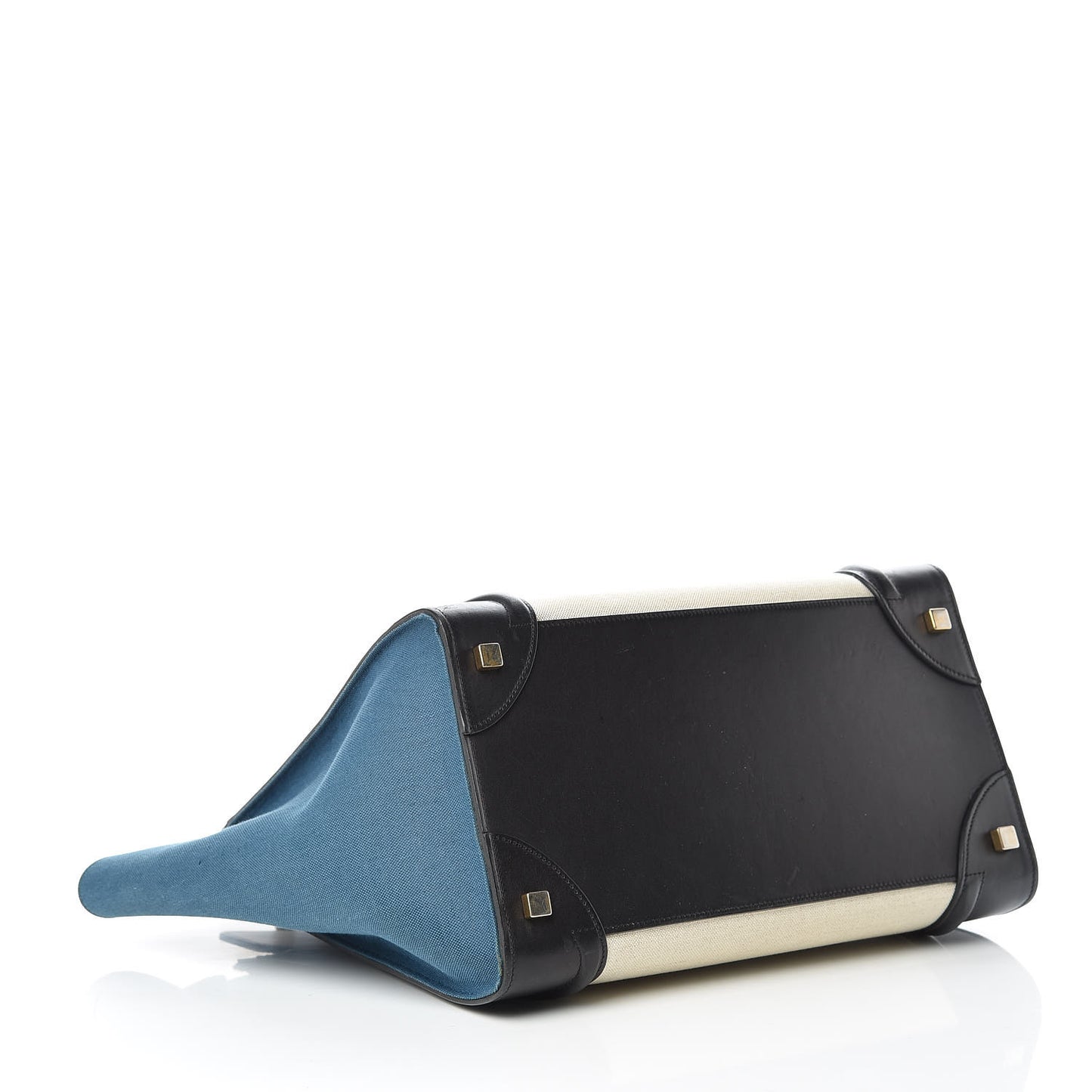 Canvas Smooth Calfskin Mini Tri-Color Luggage Royal