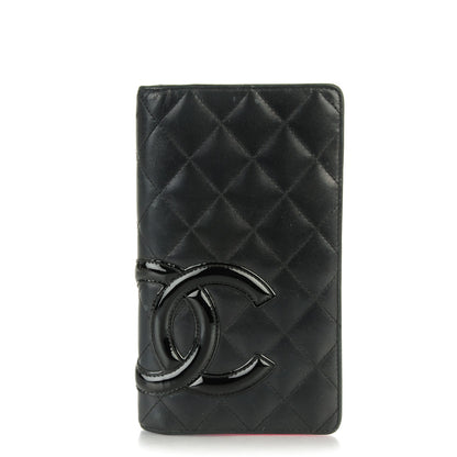 Chanel Calfskin Quilted Cambon Yen Wallet Black 2 of 11