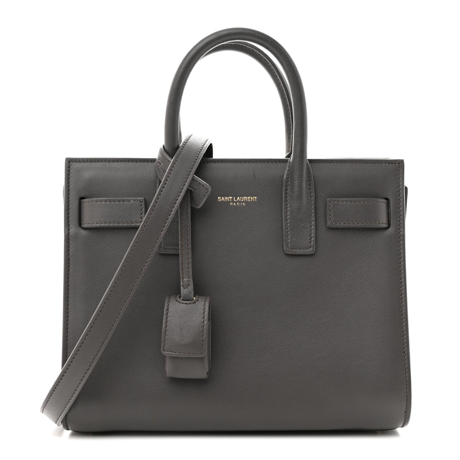 Saint Laurent SAINT LAURENT Calfskin Nano Sac De Jour Fog 1 of 12