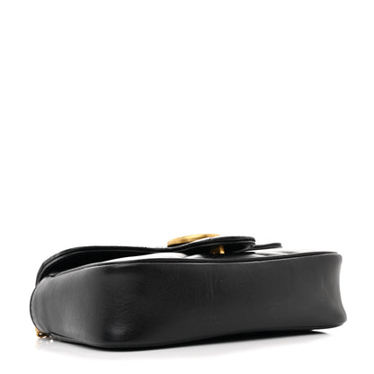 Gucci Calfskin Matelasse Super Mini GG Marmont Shoulder Bag Black 4 of 10