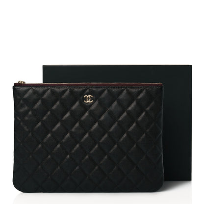 Chanel Caviar Quilted Medium Cosmetic Case Black 11 of 11