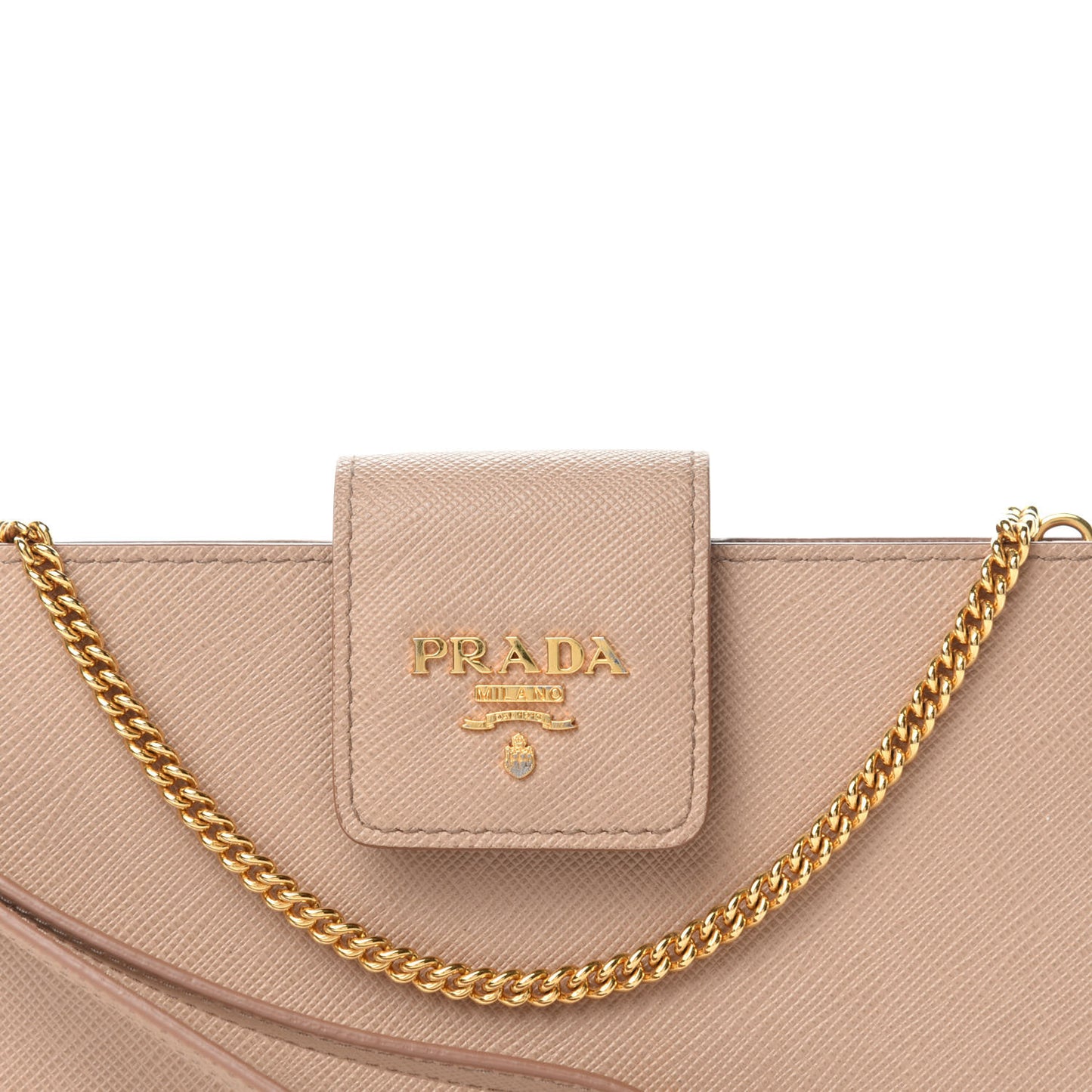 Saffiano Metal Mini Chain Wallet Cammeo