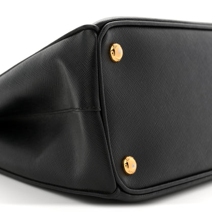 Prada Saffiano Small Galleria Double Zip Tote Black 9 of 13