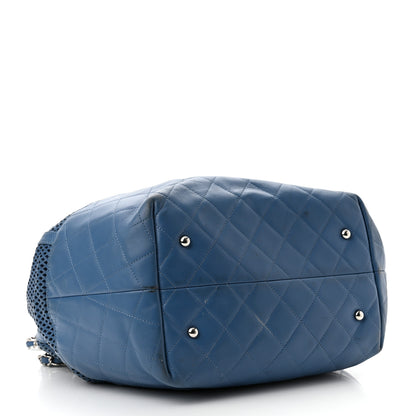 Chanel Calfskin Perforated Up In The Air North South Tote Blue 4 of 11