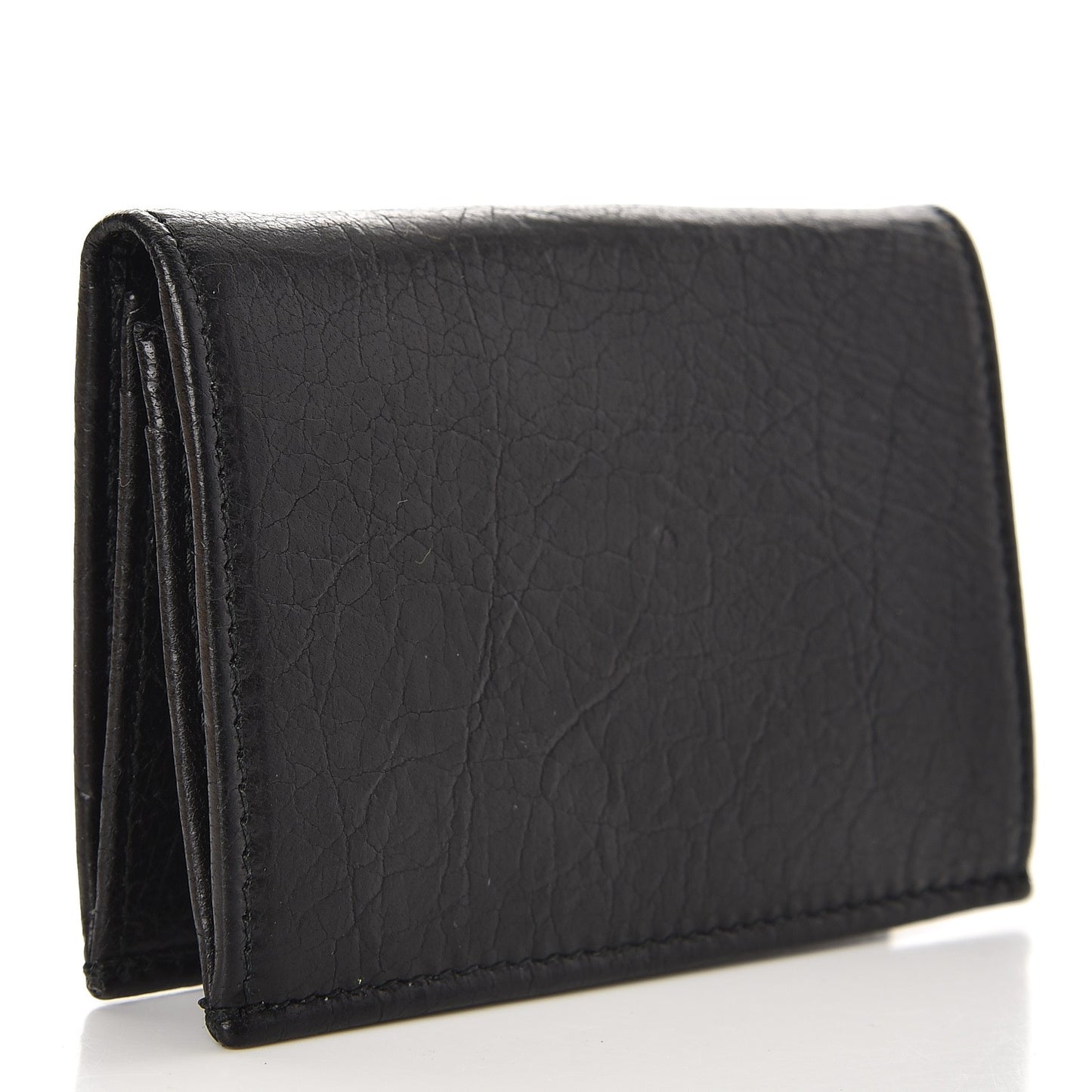Agneau Giant 12 Gold Hardware Gold Card Holder Black