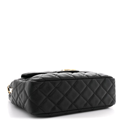 Chanel Caviar Quilted Wavy CC Hobo Black 4 of 12