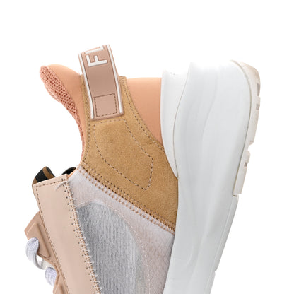 Fendi Nylon Suede Transparent Fendi Flow Low Top Sneakers 40 Light Rose 10 of 11