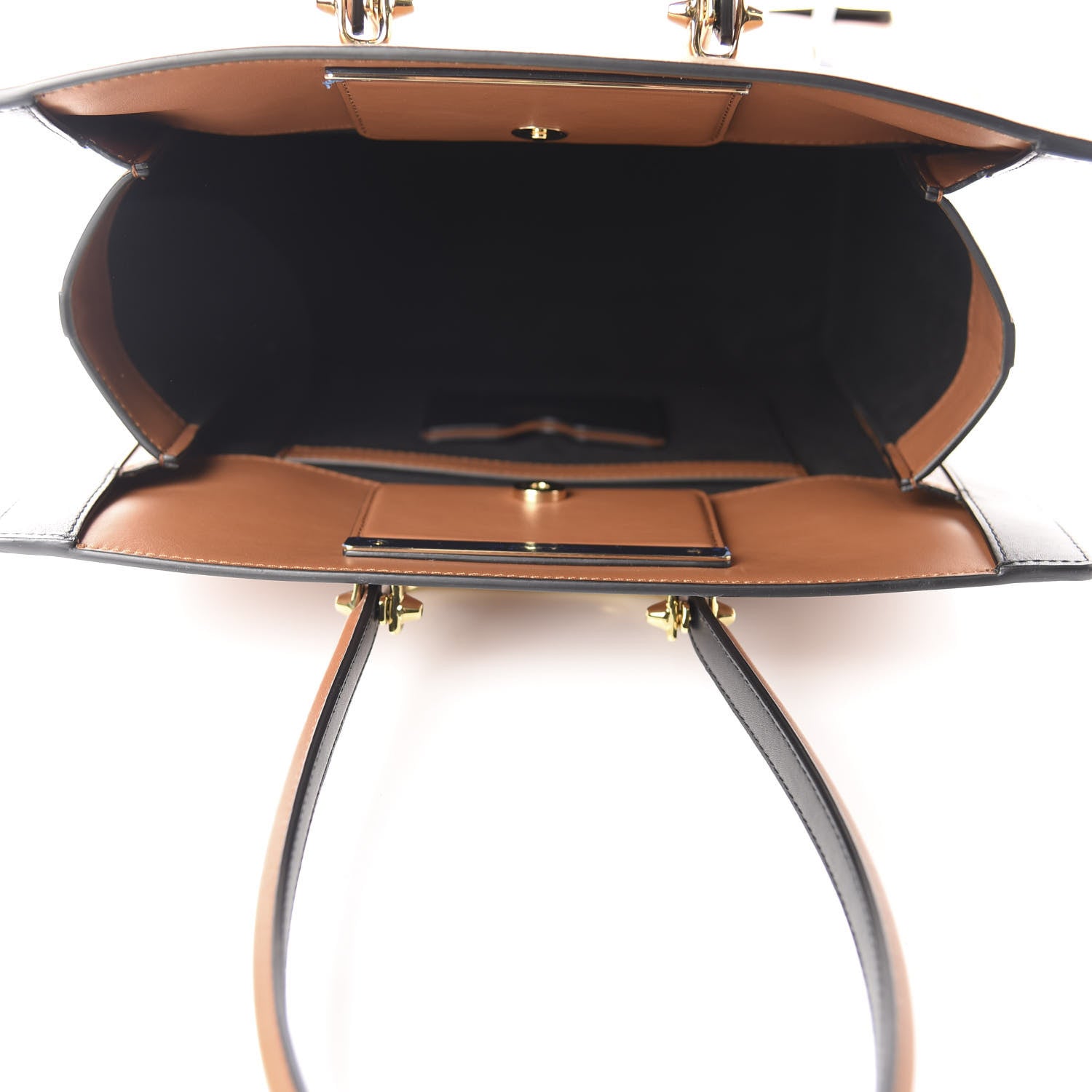 Alexander McQueen Calfskin The Tall Story Shoulder Bag Brown Black 5 of 9