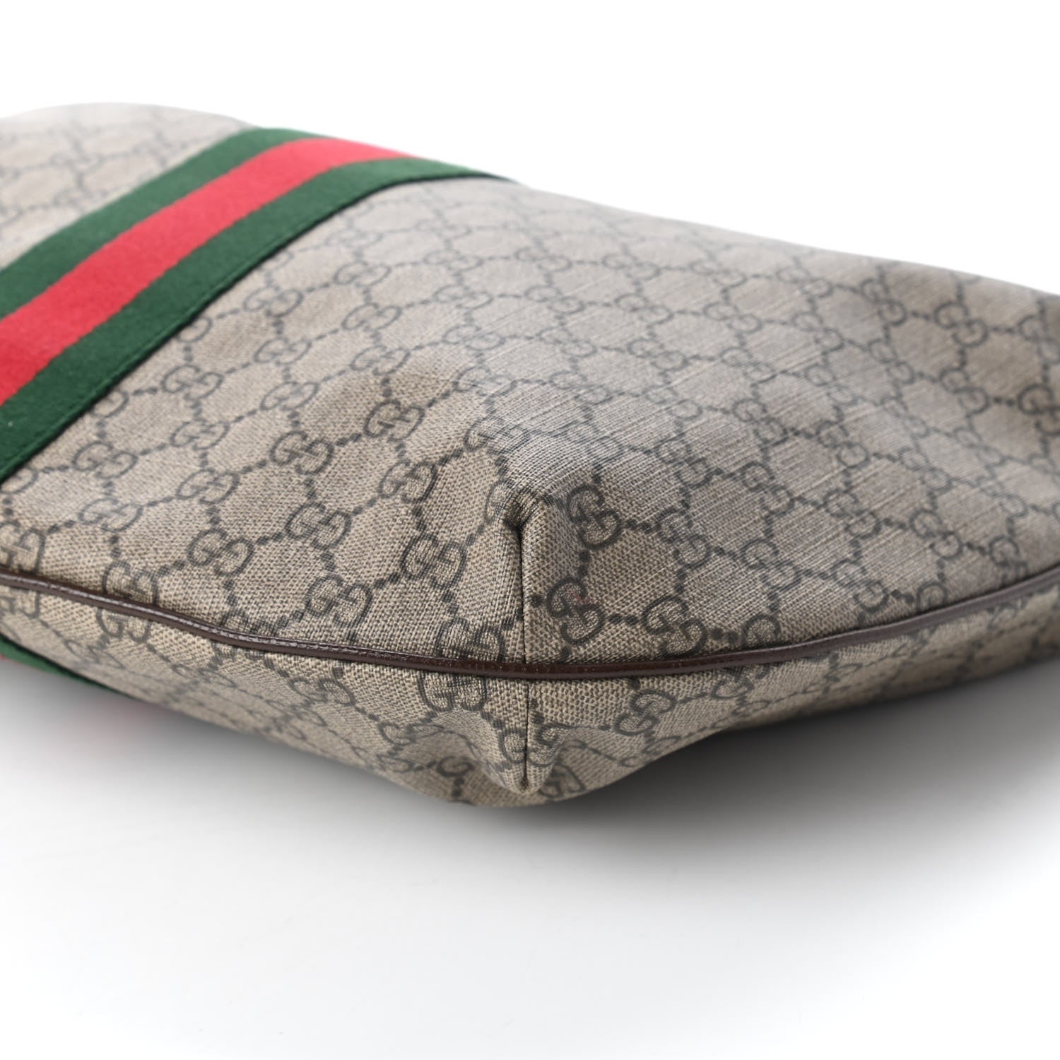 Gucci GG Supreme Monogram Web Ophidia Half Moon Hobo Brown 7 of 10