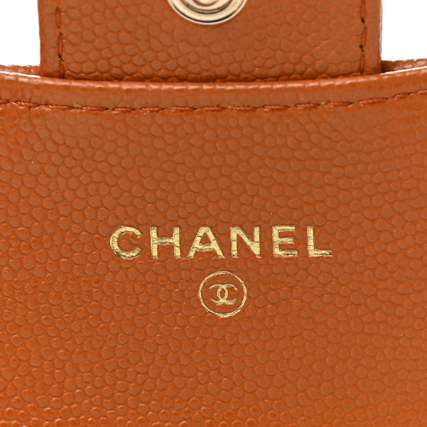 Chanel Caviar Quilted Flap Card Holder Wallet Light Brown 6 of 9