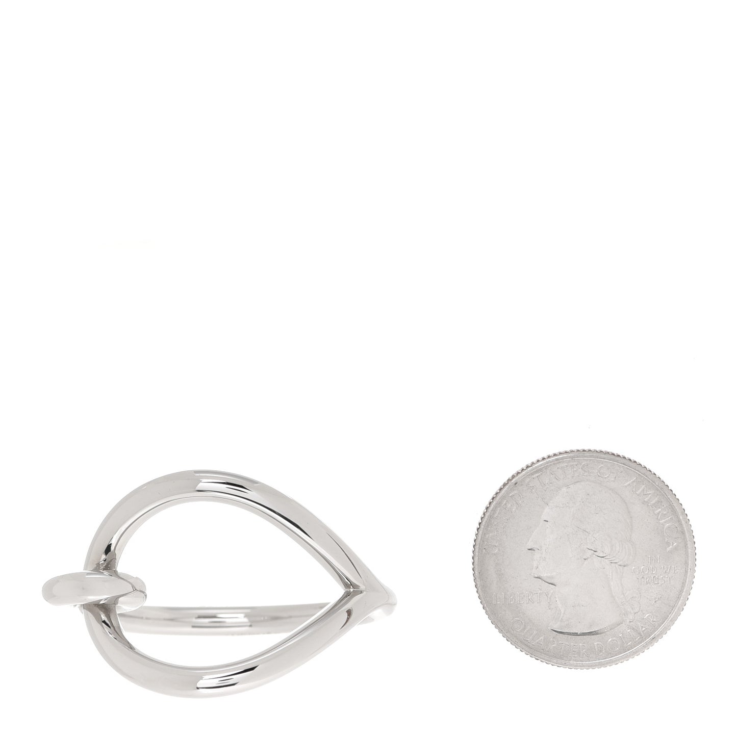 Palladium Knot Scarf Ring Silver