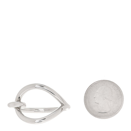 Hermes Palladium Knot Scarf Ring Silver 2 of 6