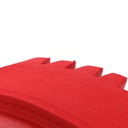 Gucci Rubber GG Monogram Perforated Elea Platform 55mm Lug Sole Sandals 37 Deep Coral 10 of 12