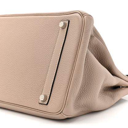 Hermes Taurillon Clemence Birkin 35 Gris Tourterelle 9 of 15