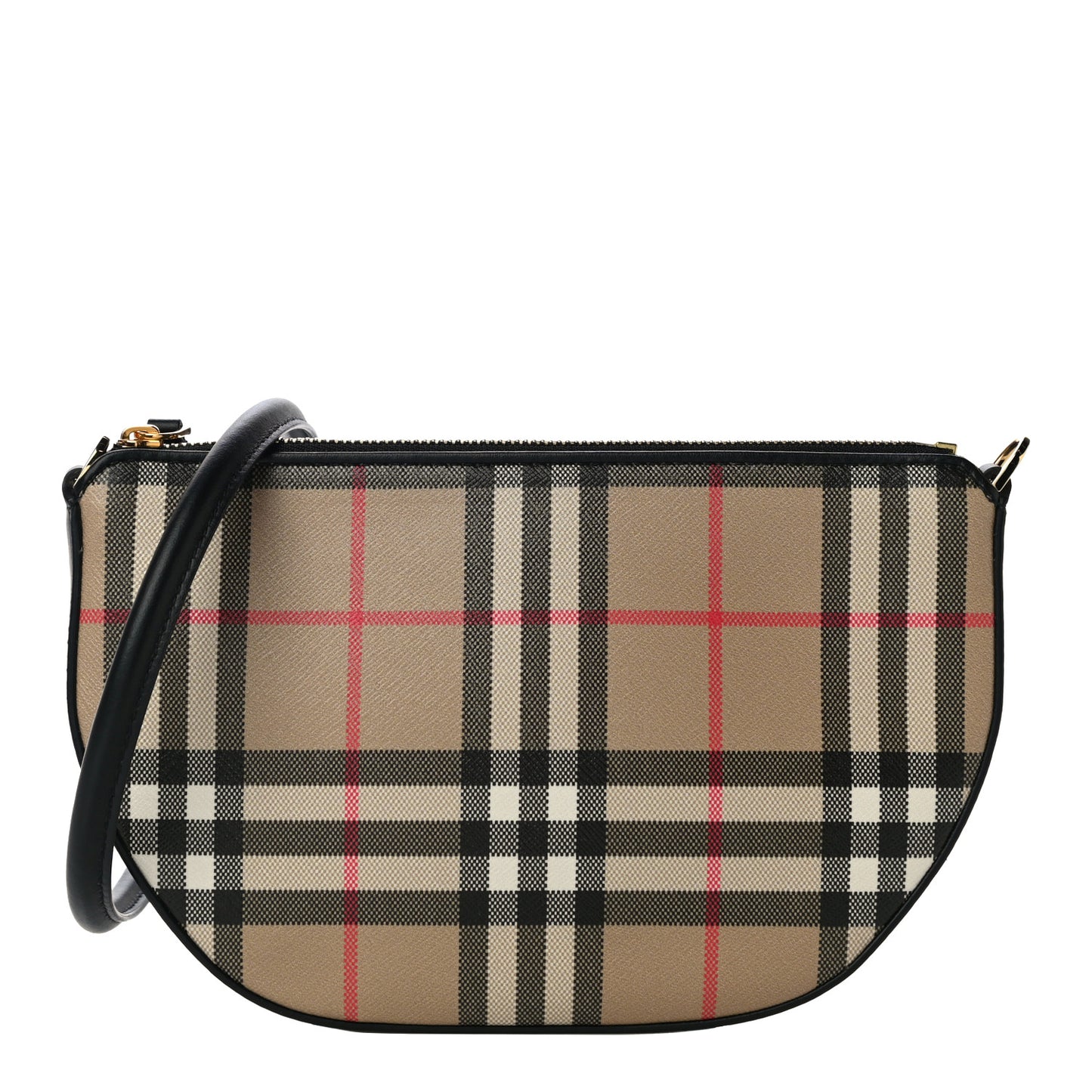 Vintage Check Calfskin Olympia Slim Pouch Archive Beige