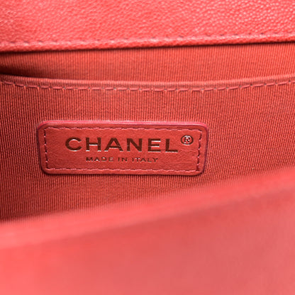 Chanel Caviar Quilted Medium Boy Flap Red 6 of 11