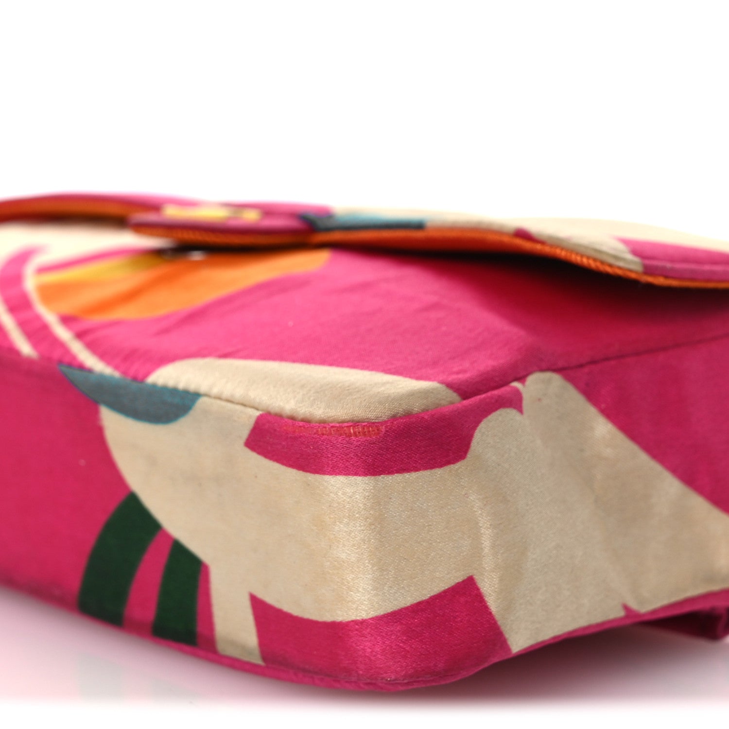 Chanel Satin Mini Convertible Flap Pink Multicolor 10 of 14