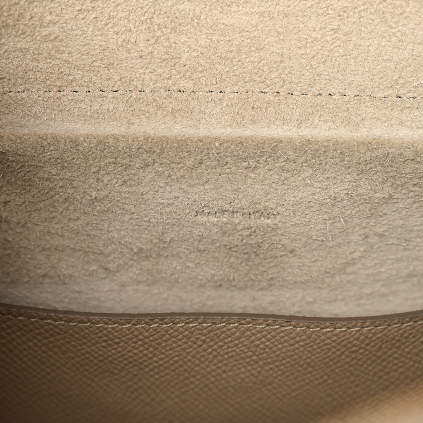 Grained Calfskin Micro Belt Bag Light Taupe