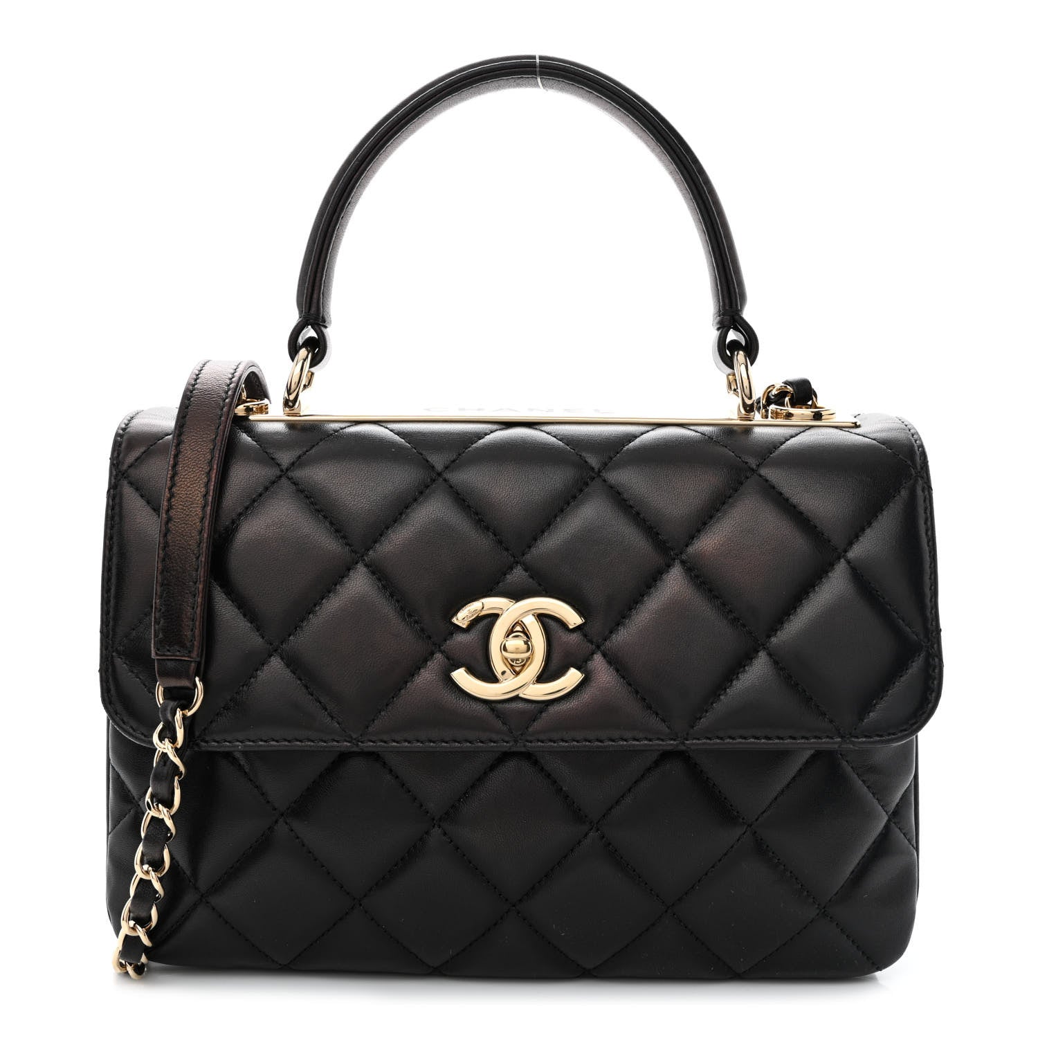Chanel Lambskin Quilted Small Trendy CC Dual Handle Flap Bag Black 1 of 13