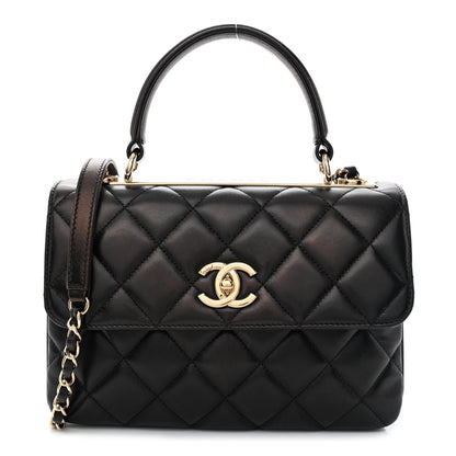 Chanel Lambskin Quilted Small Trendy CC Dual Handle Flap Bag Black 1 of 13