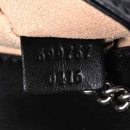 Gucci Calfskin Matelasse Monochrome GG Marmont Chain Belt Bag Black 7 of 10