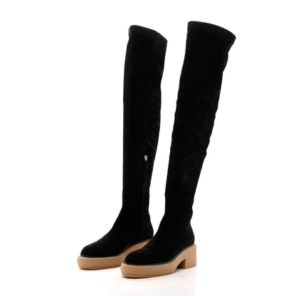 Hermes Velvet Goatskin Fallon 30 Boots 41 Black 3 of 9