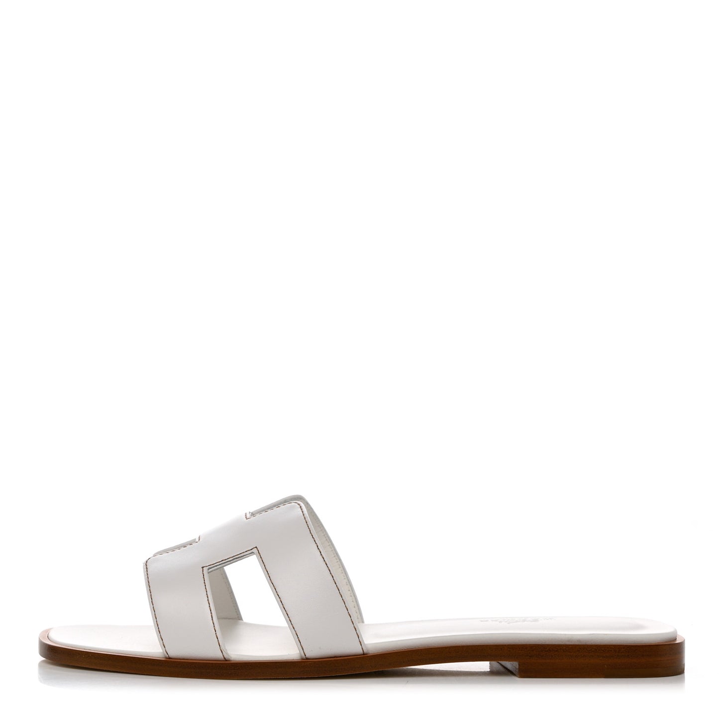 Box Calfskin Oran Sandals 38 White