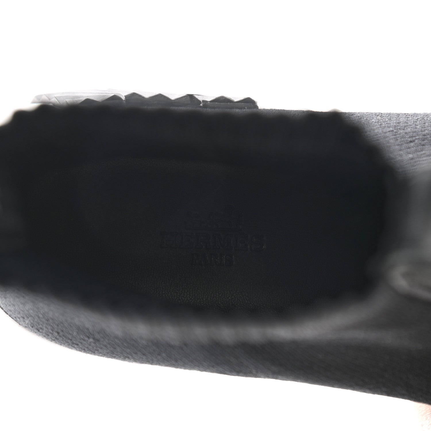 Hermes Technical Canvas Goatskin Fun Sneakers 39 Black White 7 of 9