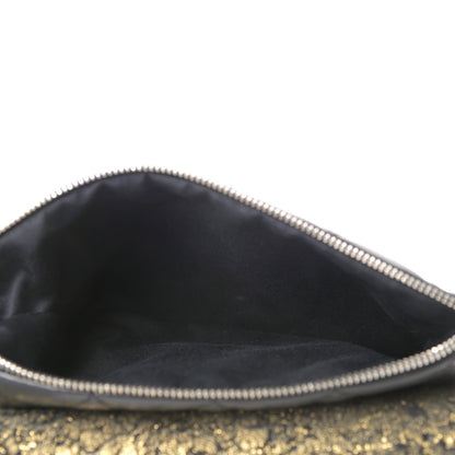 Chanel Lambskin Mineral Nights Wristlet Gold Black 8 of 9