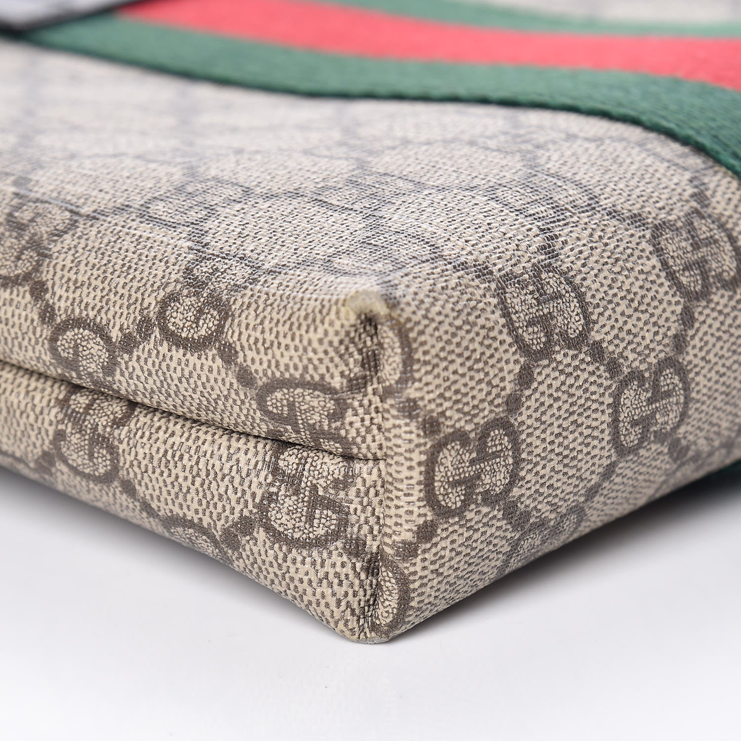 Gucci GG Supreme Monogram Web Messenger Bag Black 5 of 9