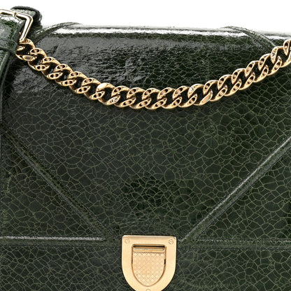 Christian Dior Ceramic Effect Deerskin Large Diorama Flap Bag Malachite Green 8 of 15
