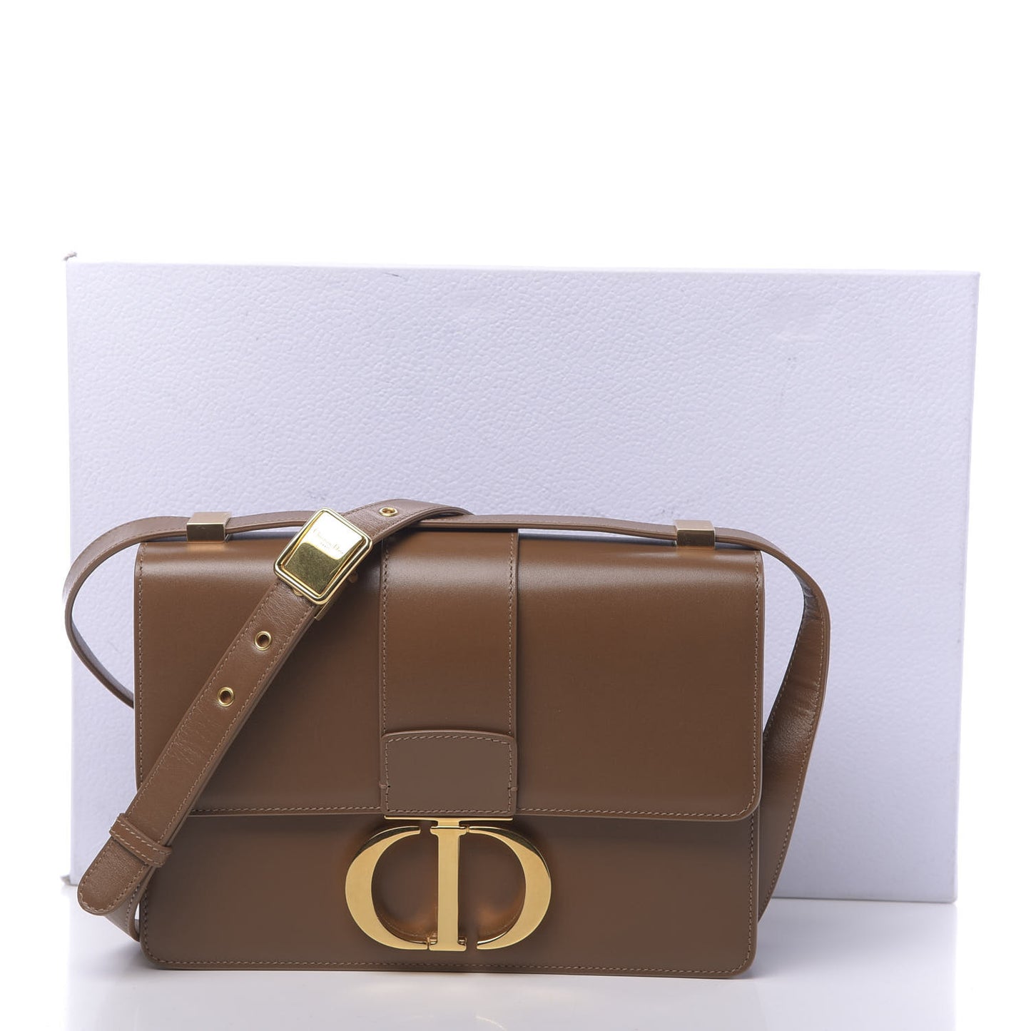 Smooth Calfskin 30 Montaigne Flap Bag Brown