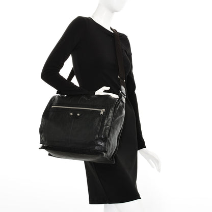 Balenciaga Agneau Arena Foldover Messenger Black 2 of 7