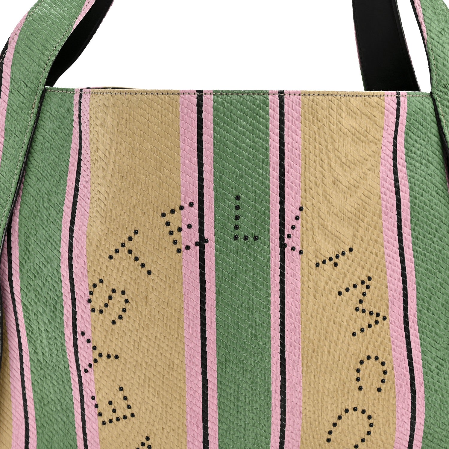 Stella McCartney Raffia Striped Logo Tote Multicolor 9 of 13
