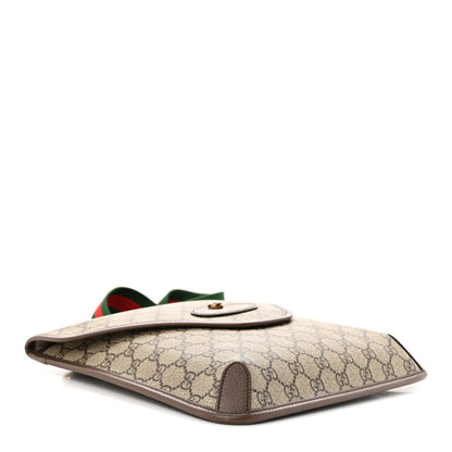 Gucci GG Supreme Monogram Web Medium Neo Vintage Flap Messenger Bag Beige New Acero 4 of 11
