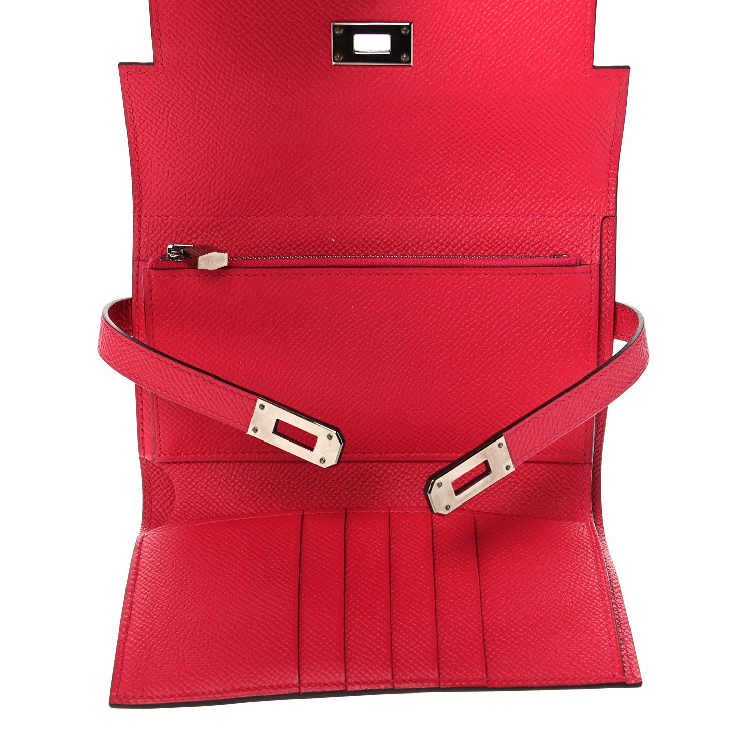 Hermes Epsom Medium Kelly Wallet Rose Extreme 5 of 11