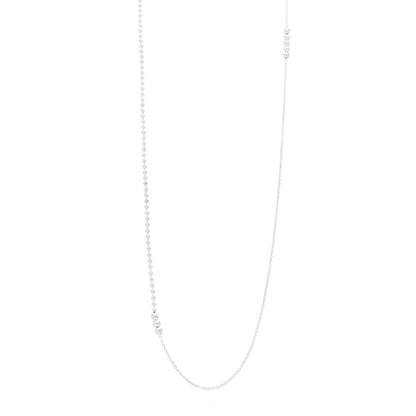 Tiffany Sterling Silver Long Bead Necklace 1 of 6
