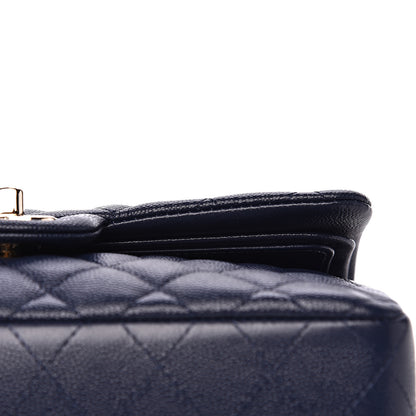 Chanel Caviar Quilted Small Double Flap Navy 11 of 13