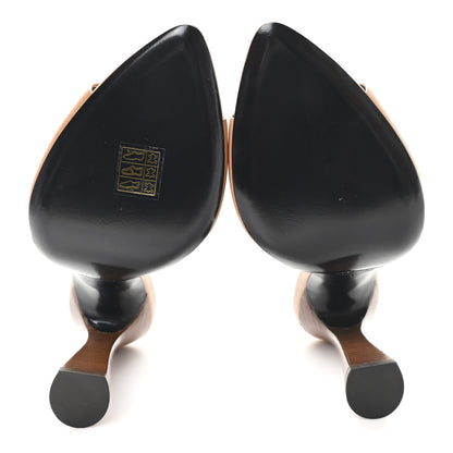 Saint Laurent Calfskin Gippy 105 Mule Sandals 40 Bisque 6 of 9