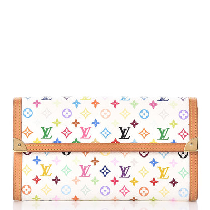 Louis Vuitton Monogram Multicolor Porte Tresor International Wallet White 1 of 8