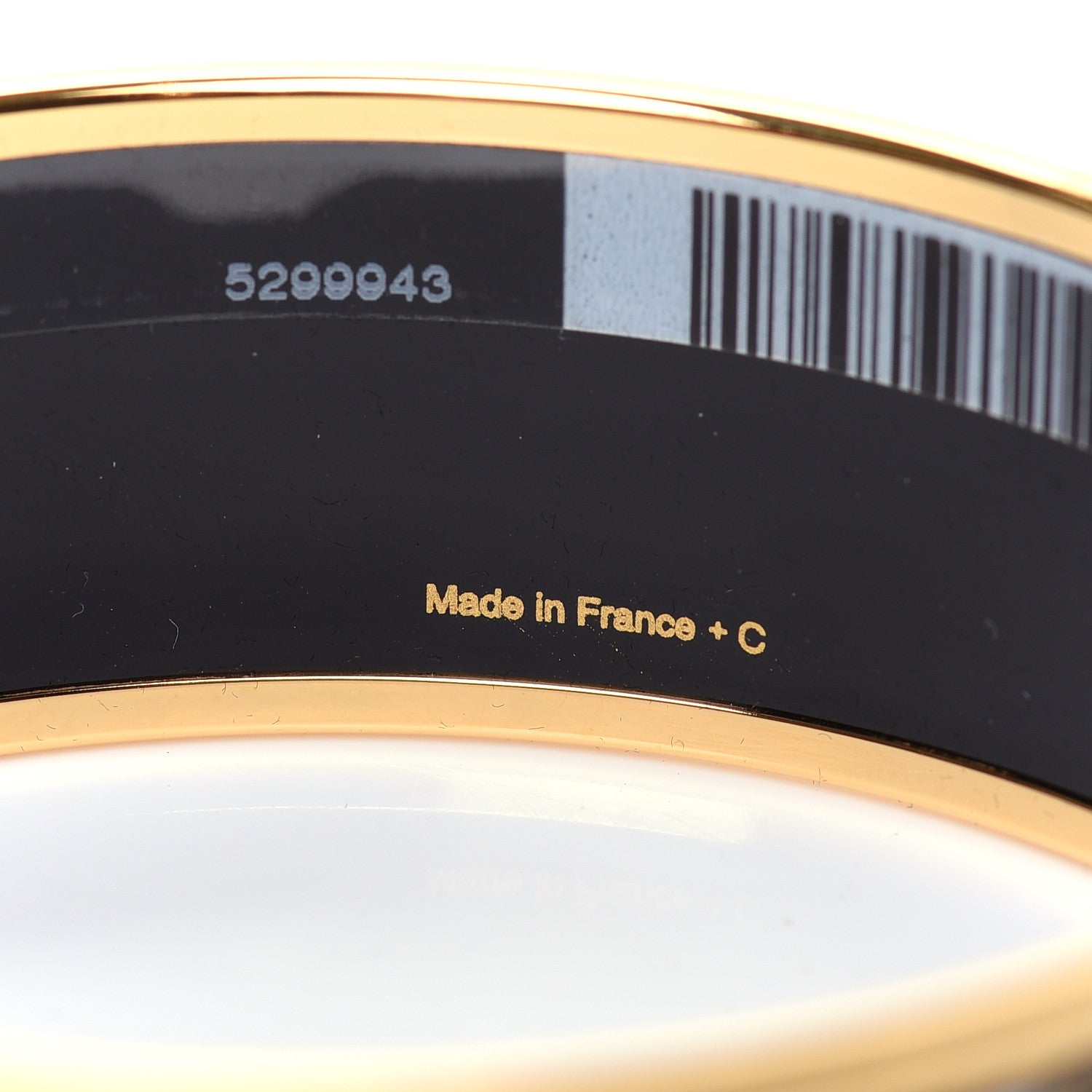 Hermes Enamel Printed Wide Grand Apparat Bracelet 70 White 5 of 6