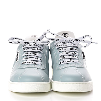 Chanel Calfskin CC Sneakers 36.5 Blue 2 of 11