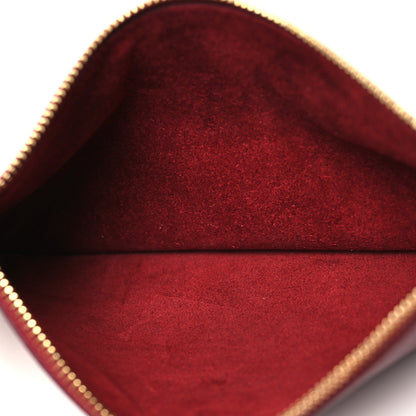 Saint Laurent Calfskin Paris VII Medium Flat Hobo Red 7 of 13