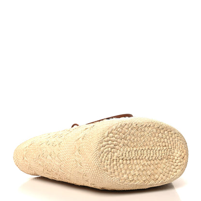 Loewe Iraca Palm Calfskin Medium Anagram Basket Bag Natural Tan 4 of 10