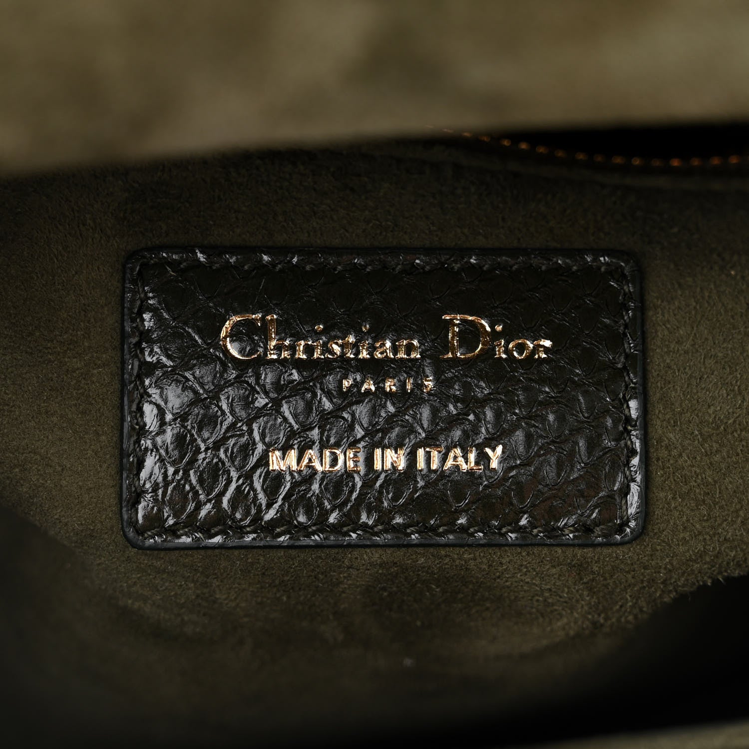 Christian Dior Snakeskin Medium Lady Dior Green 6 of 16