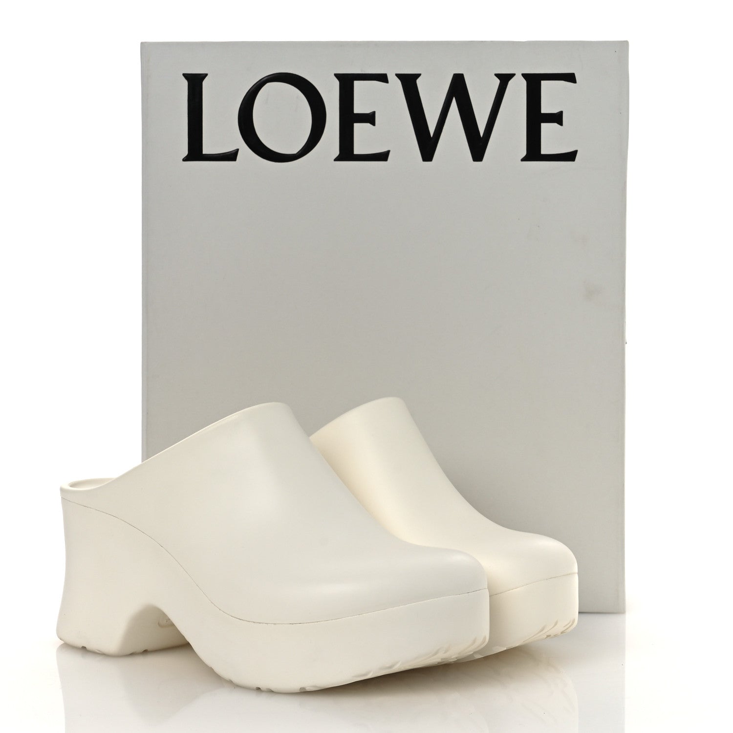 Loewe Foam Rubber Terra Clogs Sandals 39 White 1805058 – FASHIONPHILE