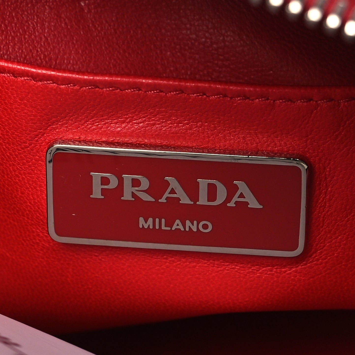 Soft Calfskin Studded Zip Clutch Fuoco
