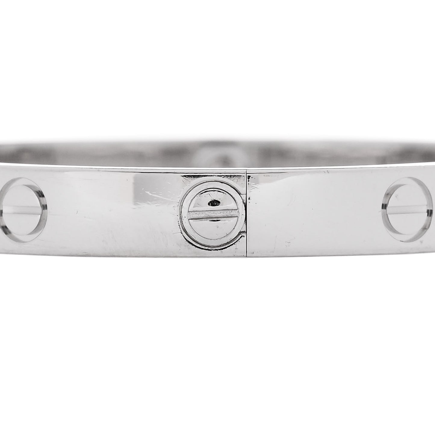 18K White Gold 4 Diamond LOVE Bracelet 16