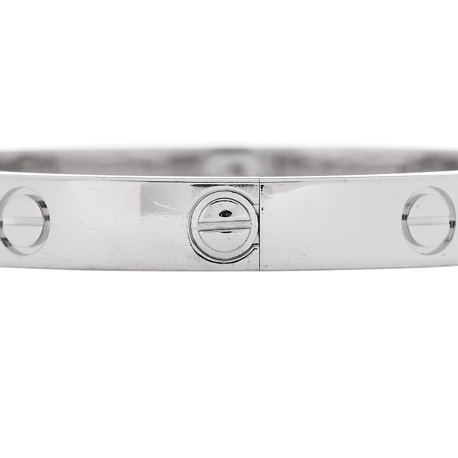 Cartier 18K White Gold 4 Diamond LOVE Bracelet 16 6 of 9