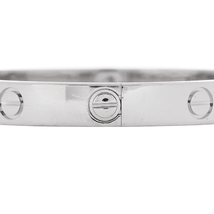 Cartier 18K White Gold 4 Diamond LOVE Bracelet 16 6 of 9